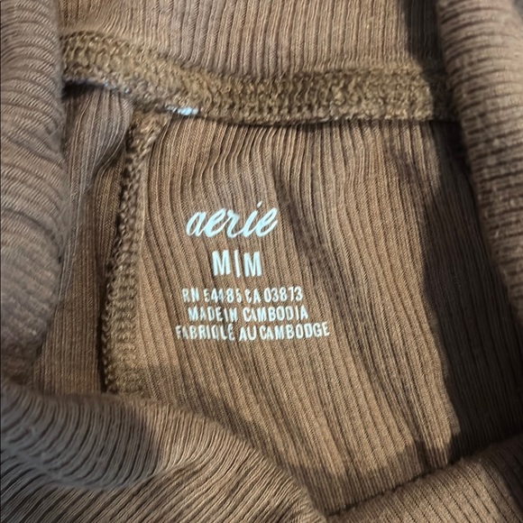 Aerie Chocolate Ribbed Joggers - Picture 2 of 4